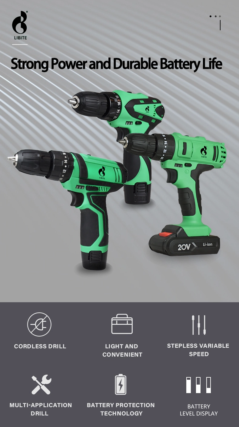 12V Cordless Rich Accessories Screwdriver Impact Drill