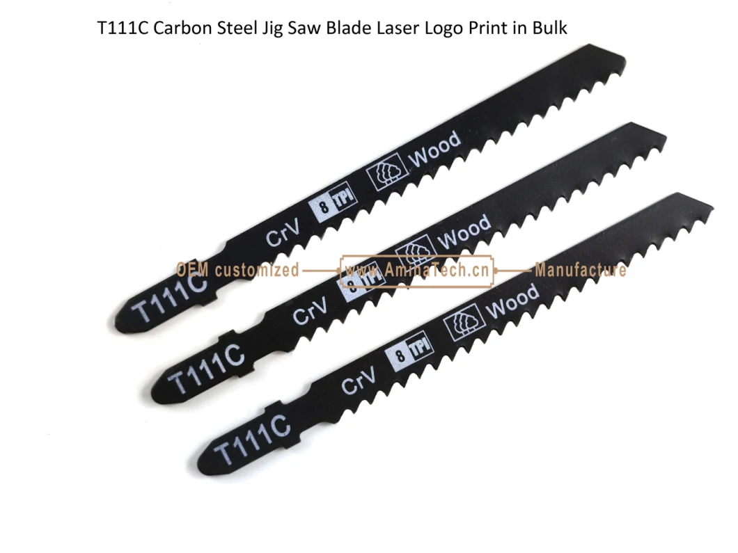 T111C Carbon Steel Jig Saw Blade Laser Logo Print in Bulk,Reciprocating Saw Blade