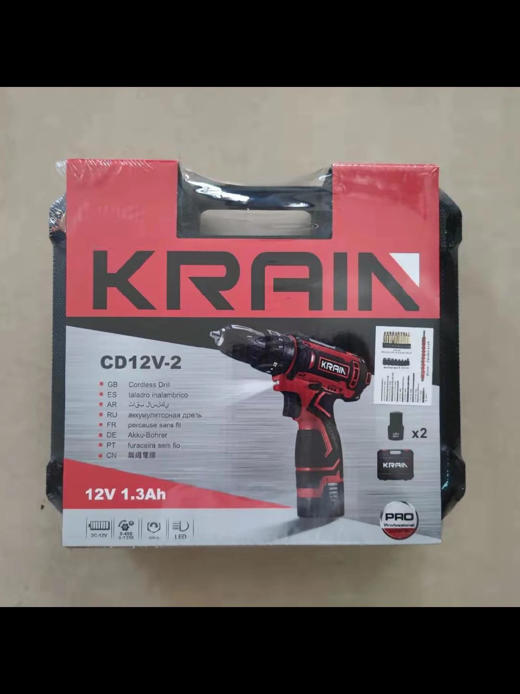 12V 1.5ah Portable Screw Driver Two Battery Lithium Cordless Drill