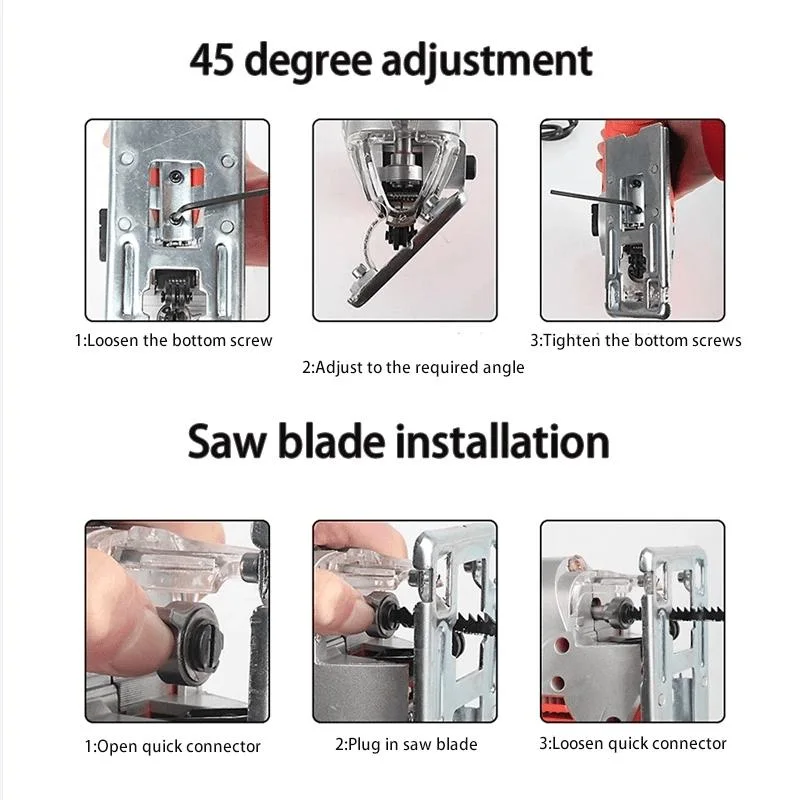 Power Tools Electric Portable Jig Saw Machine for Metal Wood Cutting