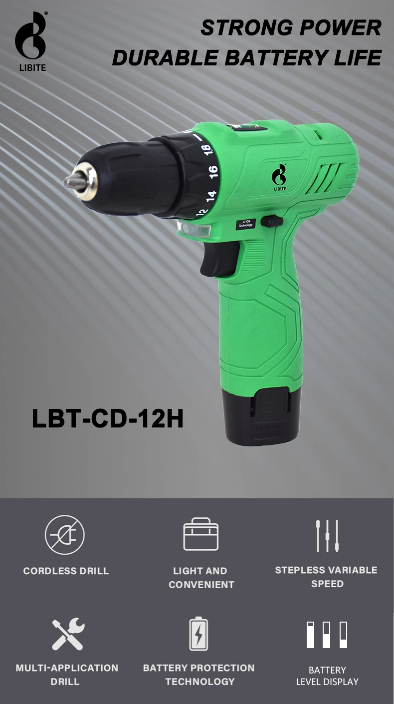 12V Li-ion Battery Power Cordless Electric Screwdriver Drill